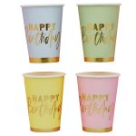 Ποτήρια πάρτυ Pastel Birthday 8 τεμ