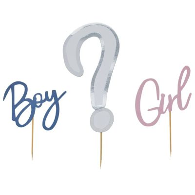 Topper Τούρτας Boy or Girl 3 τεμ