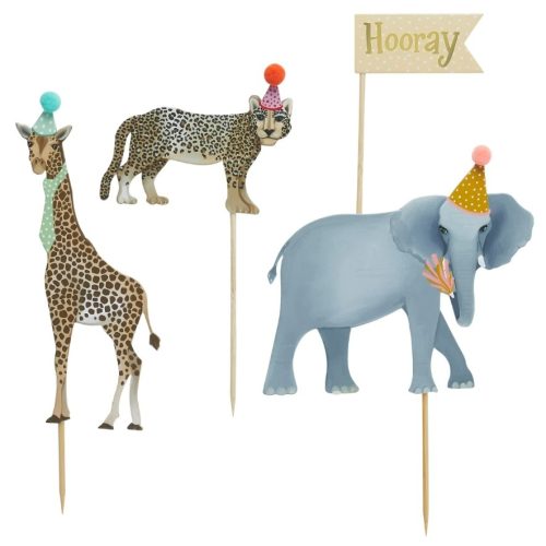 Topper τούρτας Safari party 4 τεμ