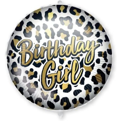 18'' Μπαλόνι Birthday Girl Λεοπάρ