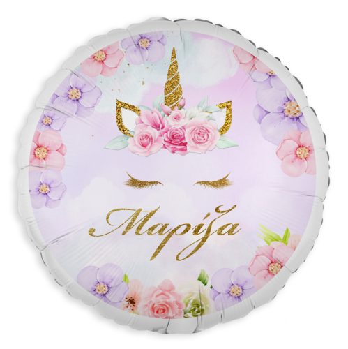 18" Μπαλόνι Foil Στρογγυλό Tυπωμένο - Μαγικός Μονόκερος