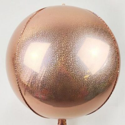 22'' Rosegold Holographic Orbz Μπαλόνι
