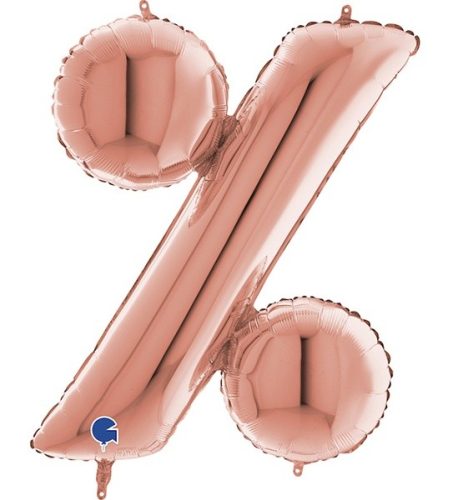 40" Μπαλόνι σύμβολο "%" rosegold