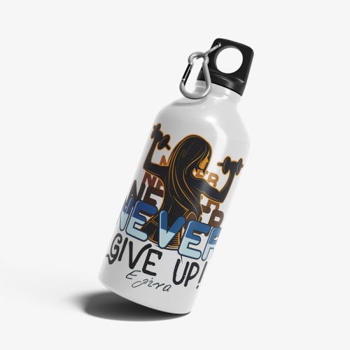 Ανοξείδωτο Παγούρι για Γυμναστήριο - Never Give up