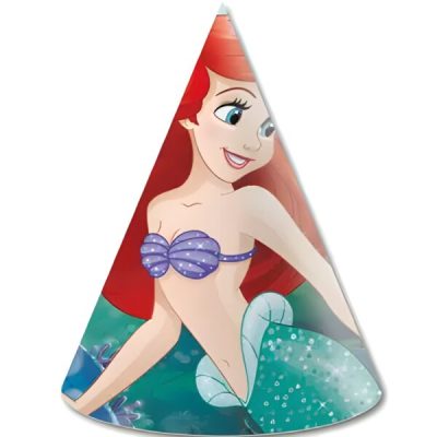 Καπελάκια πάρτυ Γοργόνα Άριελ 6 τεμ