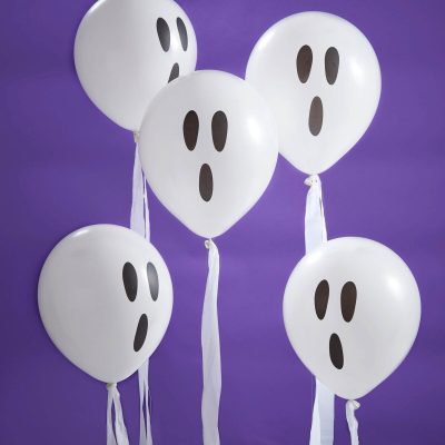 Λάτεξ μπαλόνια Φαντασματάκι με Streamers 10 τεμ