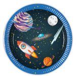 Πιάτα γλυκού Διαστημόπλοιο & πλανήτες 8 τεμ