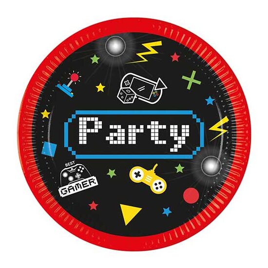 Πιάτα γλυκού Gaming Party 8 τεμ Πιάτα γλυκού Gaming Party 8 τεμ