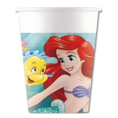 Ποτήρια πάρτυ Γοργόνα Άριελ 8 τεμ