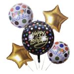 Σετ Μπαλόνια Happy Birthday 5 τεμ