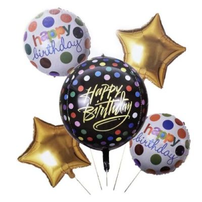 Σετ Μπαλόνια Happy Birthday 5 τεμ