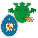 Σετ μπαλόνια Ιππότης & Δράκος με 3D διακοσμητικά 3 τεμ