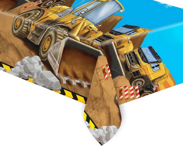 Τραπεζομάντηλο Μπουλντόζες πλαστικό 120x180cm