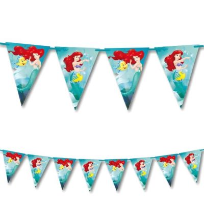 Τριγωνικά Σημαιάκια Γοργόνα Άριελ 200cm