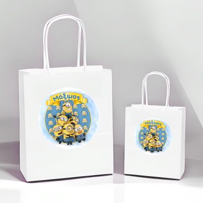 Άσπρη Τσάντα Δώρου Minions