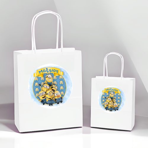 Άσπρη Τσάντα Δώρου Minions