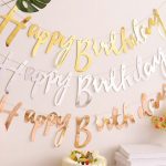 Διακοσμητικό Μπάνερ “Happy Βirthday” καλλιγραφικά