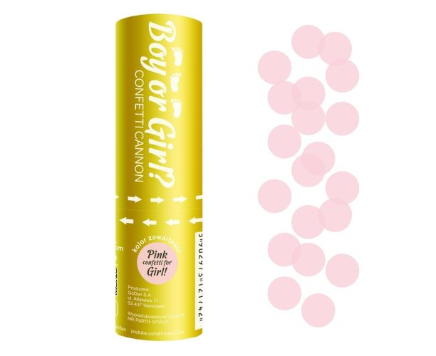 Κανονάκι με κομφετί για Αποκάλυψη φύλου μωρού 15cm