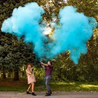 Κανονάκι με σκόνη για Gender Reveal με εφέ καπνού