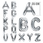 Mini Μπαλόνια Γράμματα Ασημί 35 cm