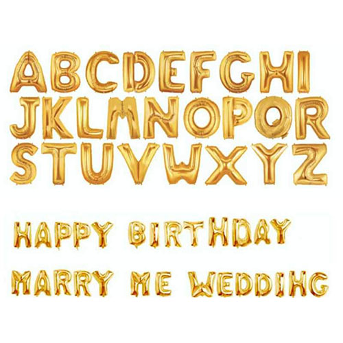 Mini Μπαλόνια Γράμματα Χρυσό 18cm Mini Μπαλόνια Γράμματα Χρυσό 18cm