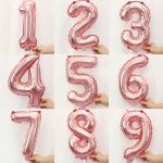 Mini Shape Rosegold Μπαλόνια Αριθμοί 36 cm – 14″