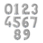 Μπαλόνια Αριθμοί Ασημί 66 cm - 26