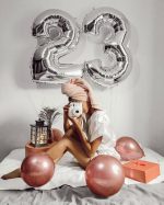 Μπαλόνια Αριθμοί Ασημί 66 cm - 26