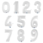 Μπαλόνια Αριθμοί Άσπρο Fluo 100 cm - 40