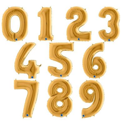 Μπαλόνια Αριθμοί Χρυσό 100 cm – 40″
