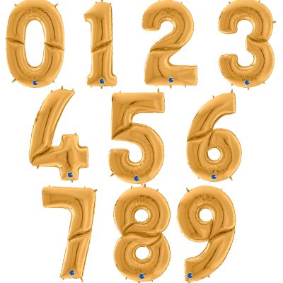 Μπαλόνια Αριθμοί Γίγας Χρυσό 163 cm – 64″