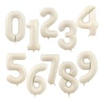 Μπαλόνια Αριθμοί Μπεζ 86 cm – 34″