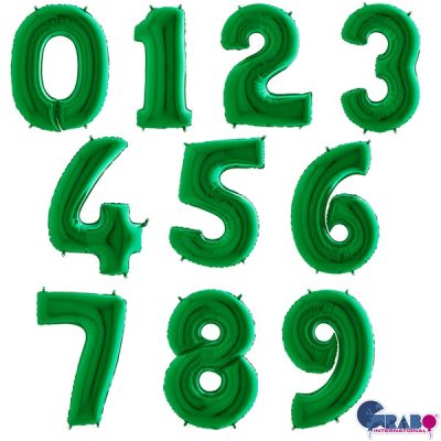 Μπαλόνια Αριθμοί Πράσινο 100 cm – 40″