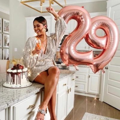 Μπαλόνια Αριθμοί Ροζ Χρυσό 100 cm – 40″