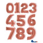 Μπαλόνια Αριθμοί Ροζ Χρυσό 66 cm - 26