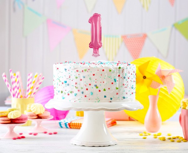 Ροζ Αριθμός Τούρτας Μπαλόνι