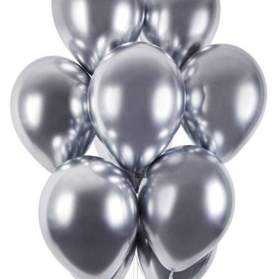 Shiny Ασημί Λάτεξ μπαλόνι