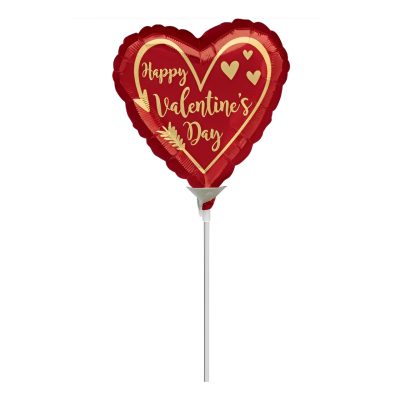 10” Mini Shape Μπαλόνι κόκκινη Καρδιά Βαλεντίνου με βέλος