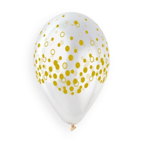 13 Μπαλόνια τυπωμένα Κομφετί χρυσά 25 τεμ