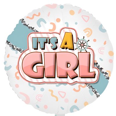 18″ Μπαλόνι Γέννησης ‘It’s a Girl’ doodles