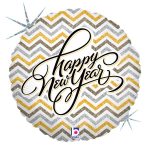 18 Μπαλόνι Happy New Year Chevron