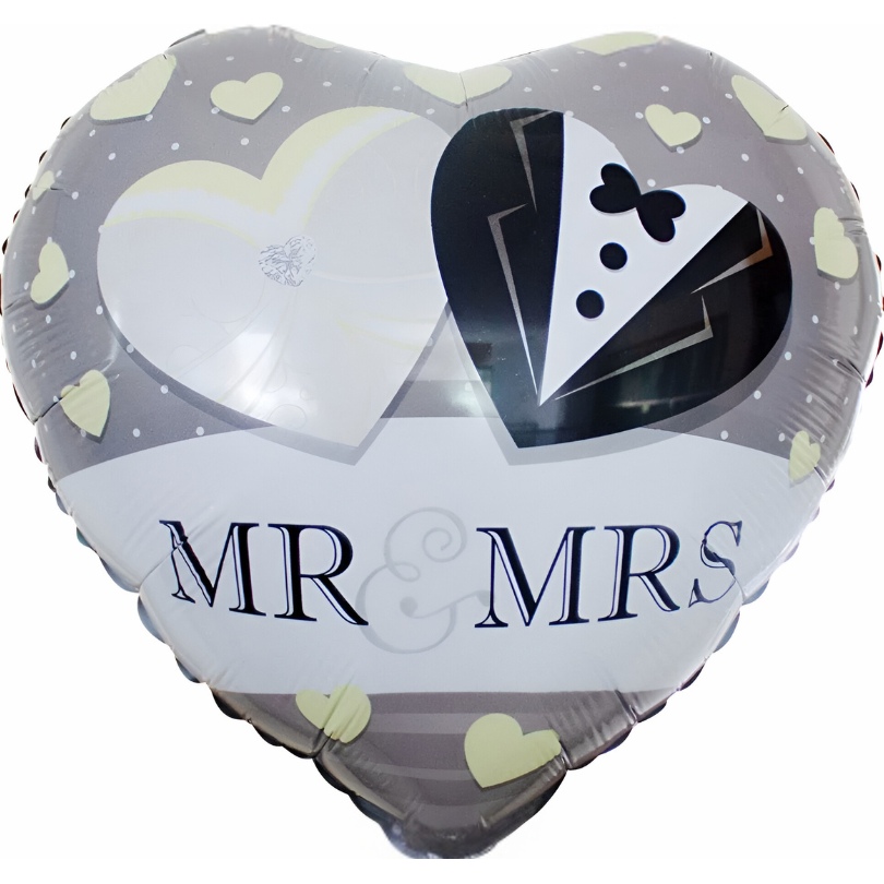 18″ Μπαλόνι Καρδιά Mr and Mrs 18″ Μπαλόνι Καρδιά Mr and Mrs
