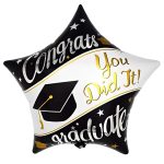 22″ Μπαλόνι Αποφοίτησης Αστέρι – Congrats You did it