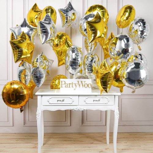 24 Μπαλόνι αστέρι ασημί