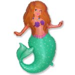 24 Μπαλόνι Γοργόνα με τιρκουάζ ουρά