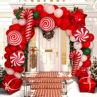 24 Μπαλόνι κόκκινο Candy Cane