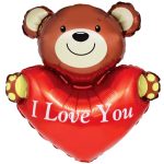 25″ Μπαλόνι Αρκουδάκι με καρδιά I Love you