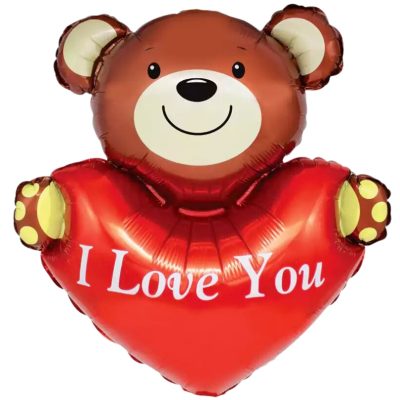25″ Μπαλόνι Αρκουδάκι με καρδιά I Love you