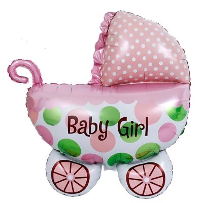 31″ Μπαλόνι Καρότσι ροζ Baby Girl