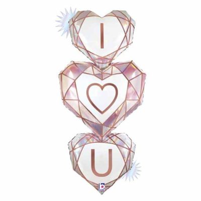 48'' Οπάλ Μπαλόνι Ι Love You Gem